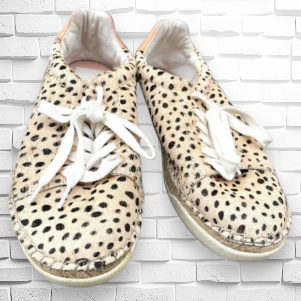 Dolce Vita Size 8.5 Women’s Madox Calf Hair Leopard-Print Sneakers •Low Top EGUC - Picture 16 of 16